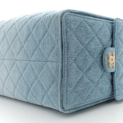 Chanel Washed Denim Quilted Medium Chanel 25 Handbag Blue 10 of 11
