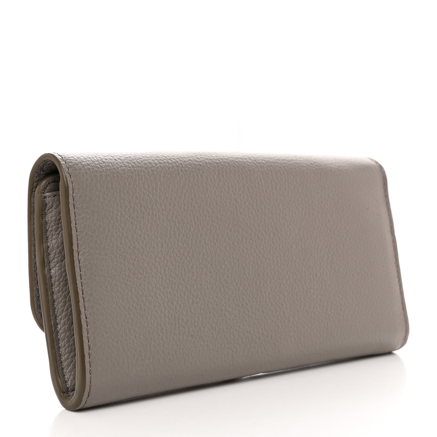 Calfskin Marcie Continental Flap Wallet Cashmere Grey