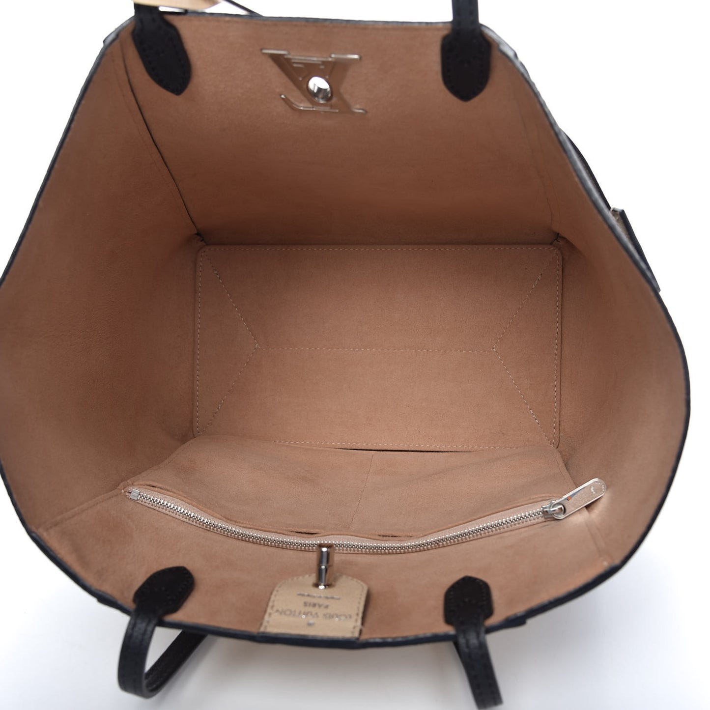 Calfskin Lockme Cabas Vanille Black
