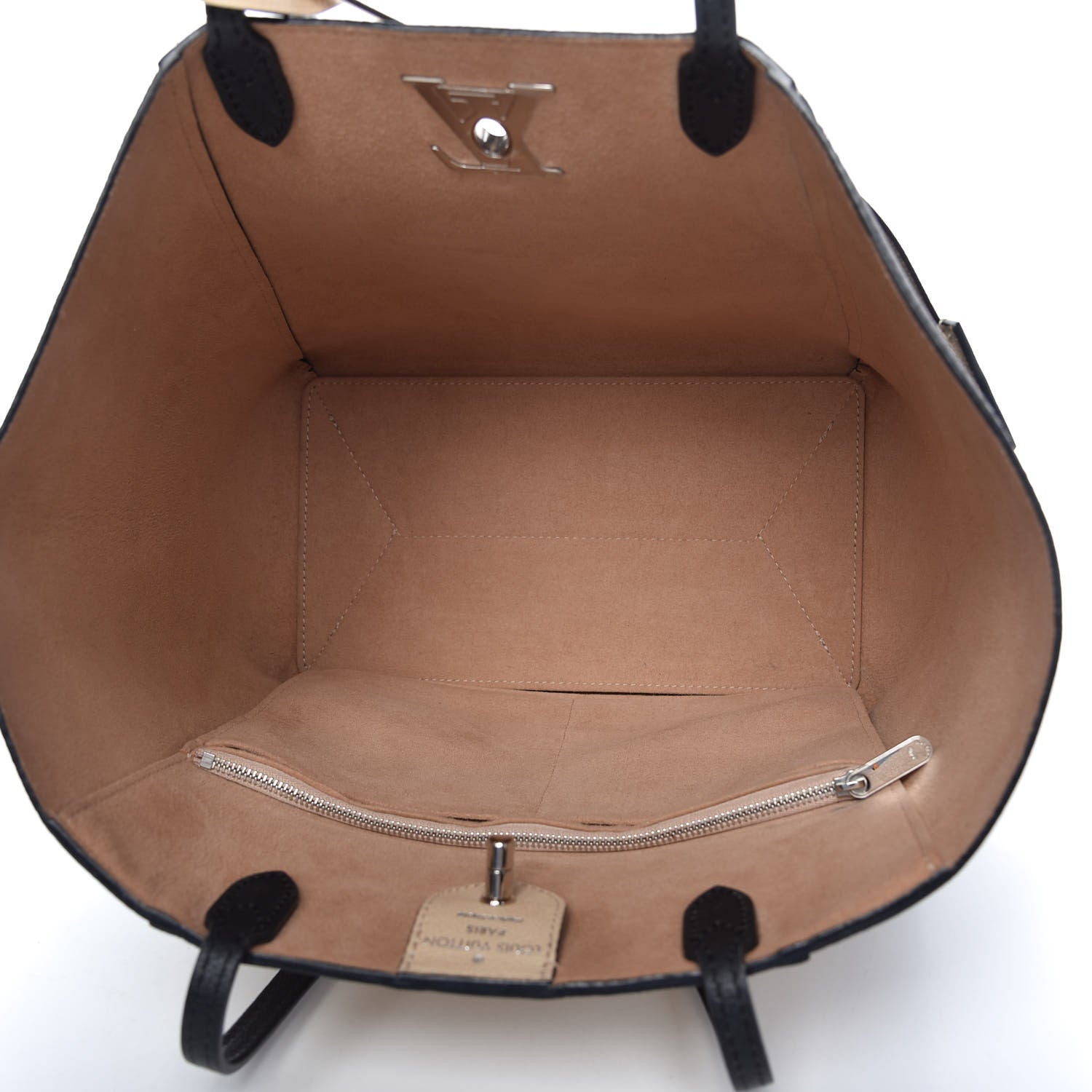 Louis Vuitton Calfskin Lockme Cabas Vanille Black 5 of 15