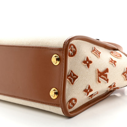 Louis Vuitton Canvas Calfskin Monogram On My Side PM Caramel Tan 9 of 9