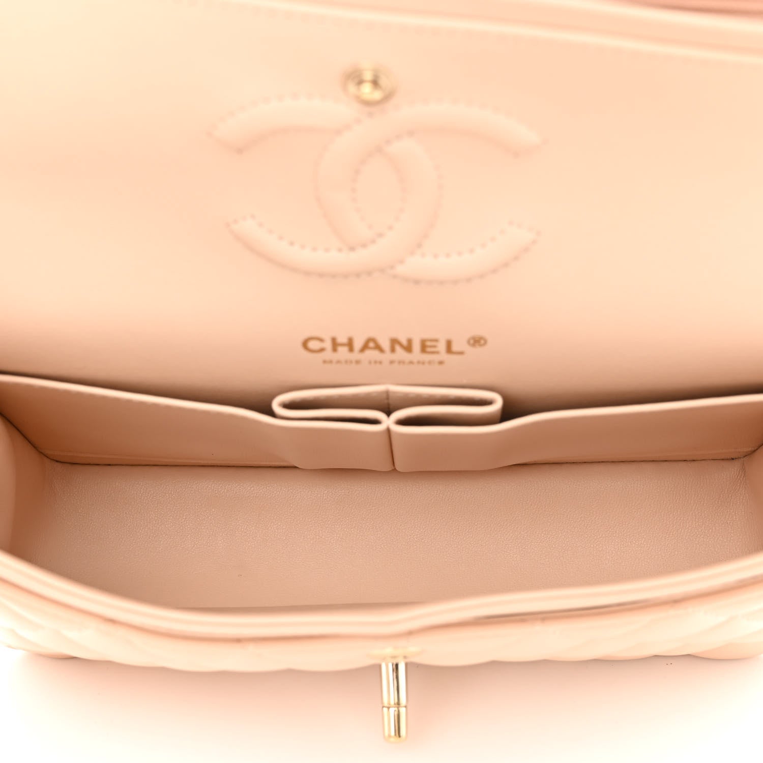 Chanel Lambskin Quilted Small Double Flap Beige 5 of 11