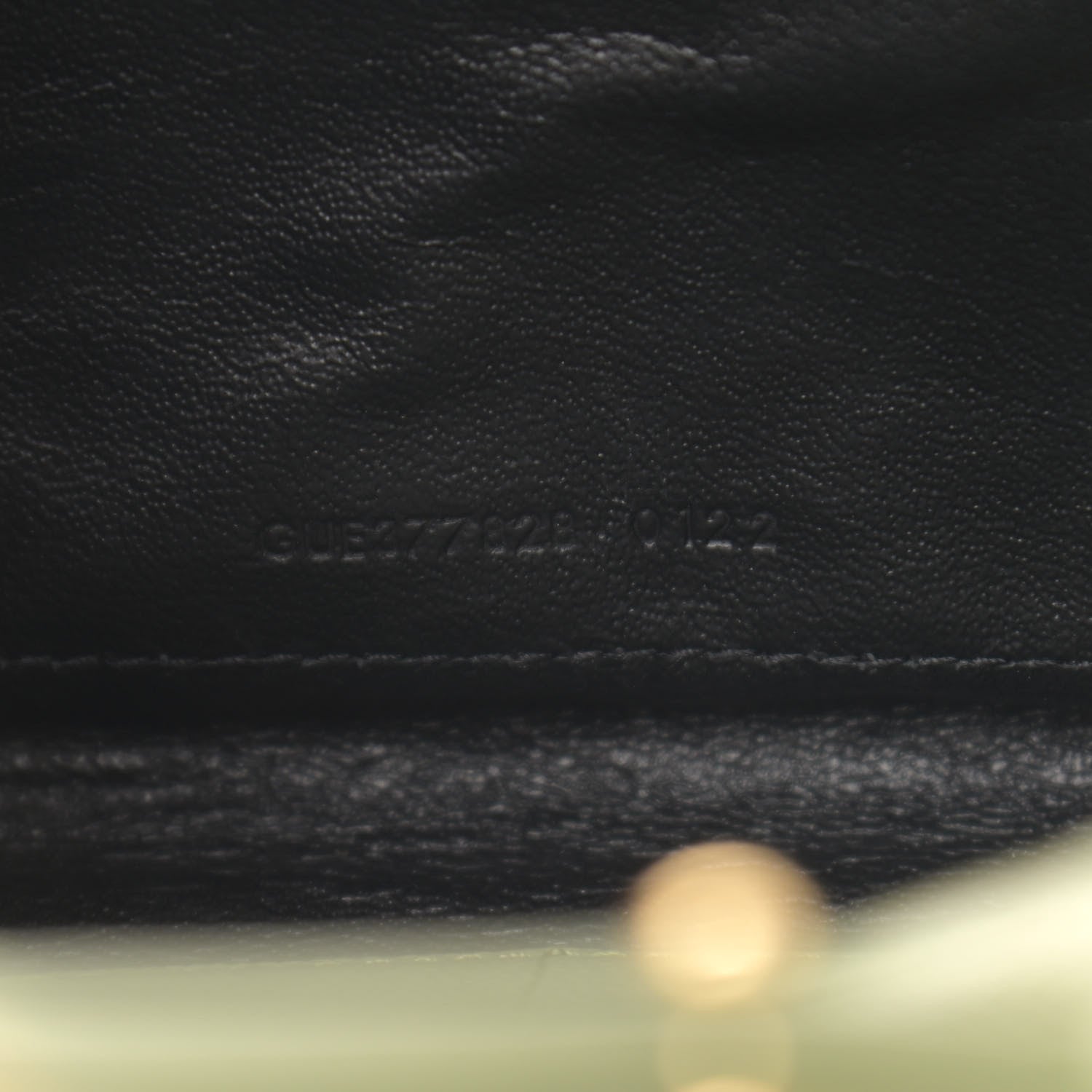 Saint Laurent Grain De Poudre Matelasse Chevron Monogram Chain Wallet Pistachio 7 of 11