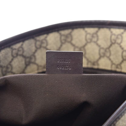Gucci GG Supreme Monogram Medium Zippered Shopping Tote Dark Brown 7 of 21
