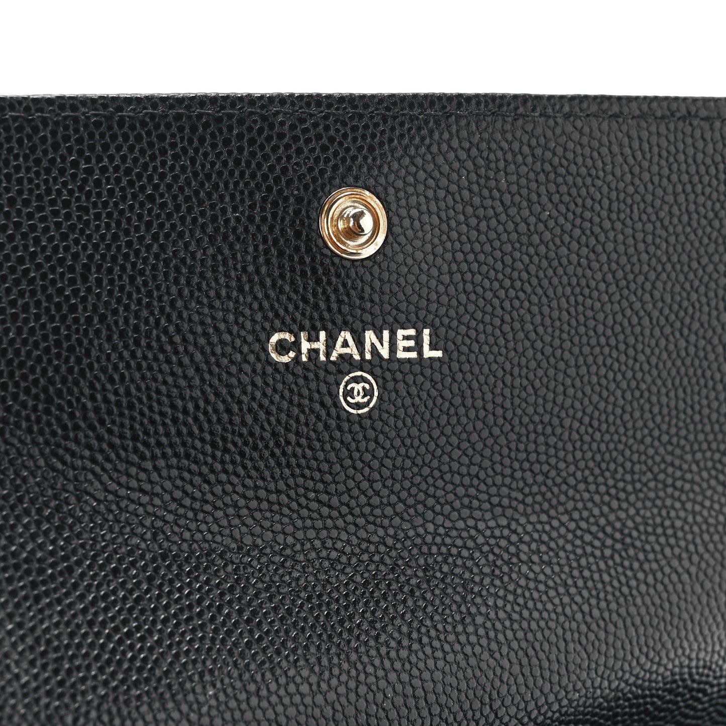 Caviar Quilted Large Boy Gusset Flap Wallet Black