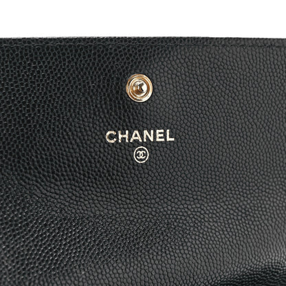 Chanel Caviar Quilted Large Boy Gusset Flap Wallet Black 6 of 13