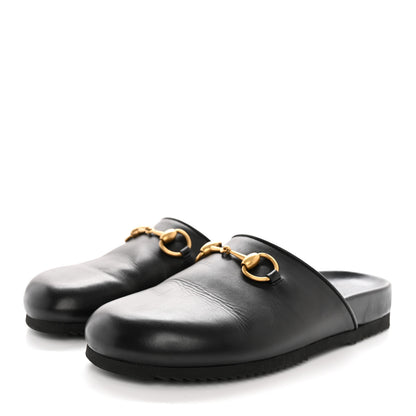 Gucci Jakarta Calfskin Womens Horsebit Slippers 36 Black 3 of 10
