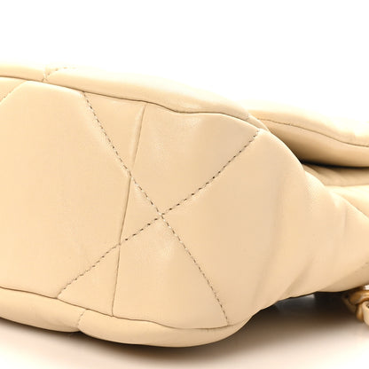 Chanel Lambskin Quilted Medium Chanel 19 Flap Beige 10 of 10