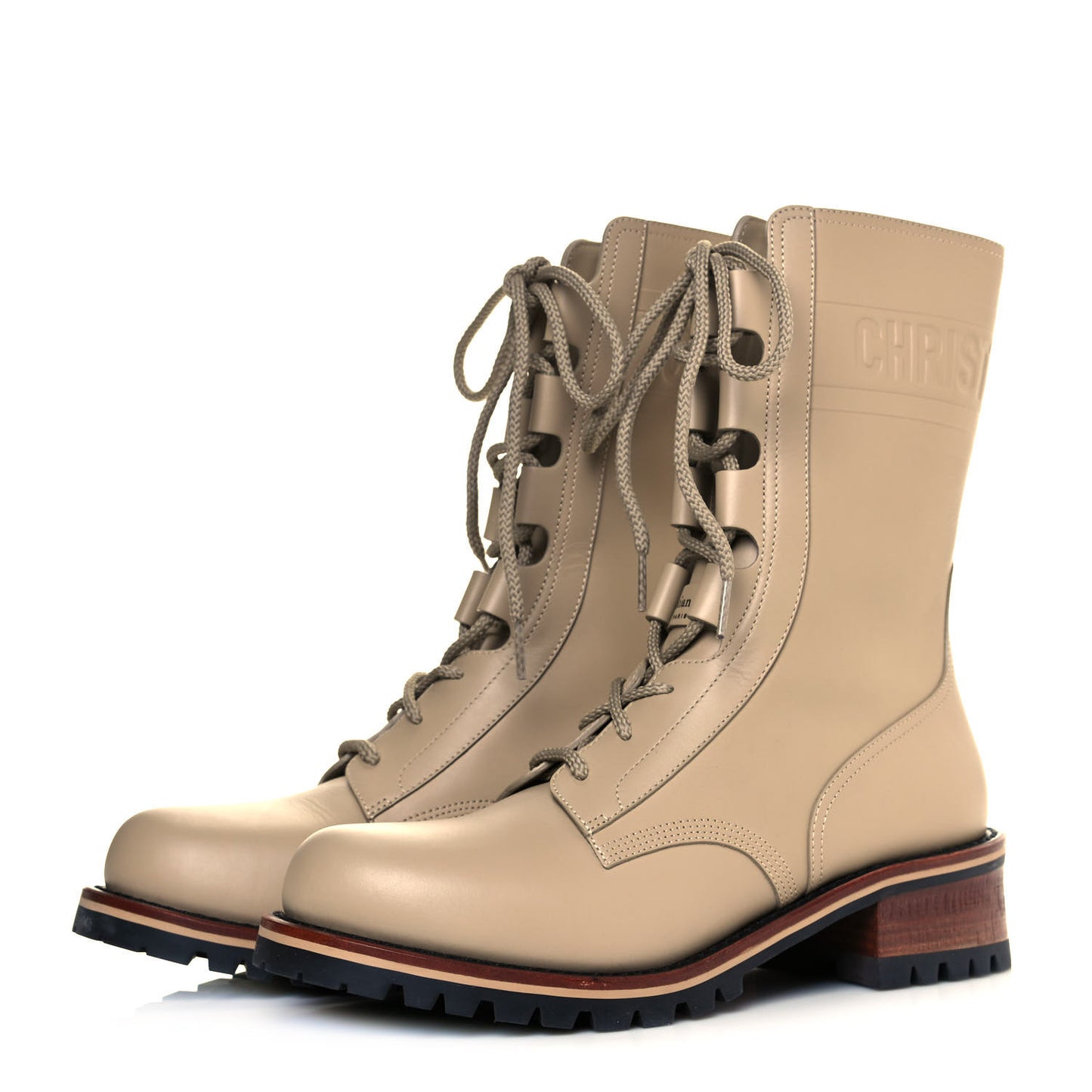 Calfskin Dior Quest 35mm Hiking Boots 39.5 Corde