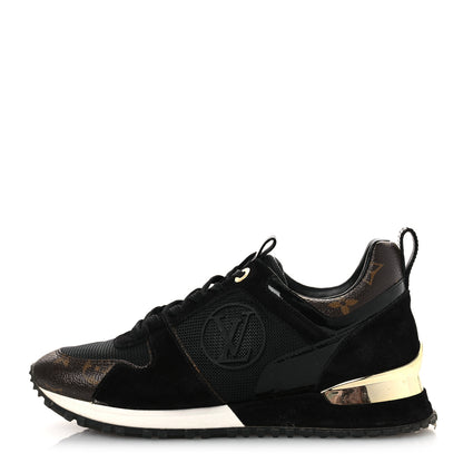 Louis Vuitton Suede Monogram Run Away Sneakers 36.5 Black 1 of 14