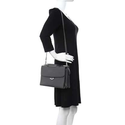 Fendi Vitello Elite Flamingo Demi Jour Shoulder Bag Grey 2 of 10