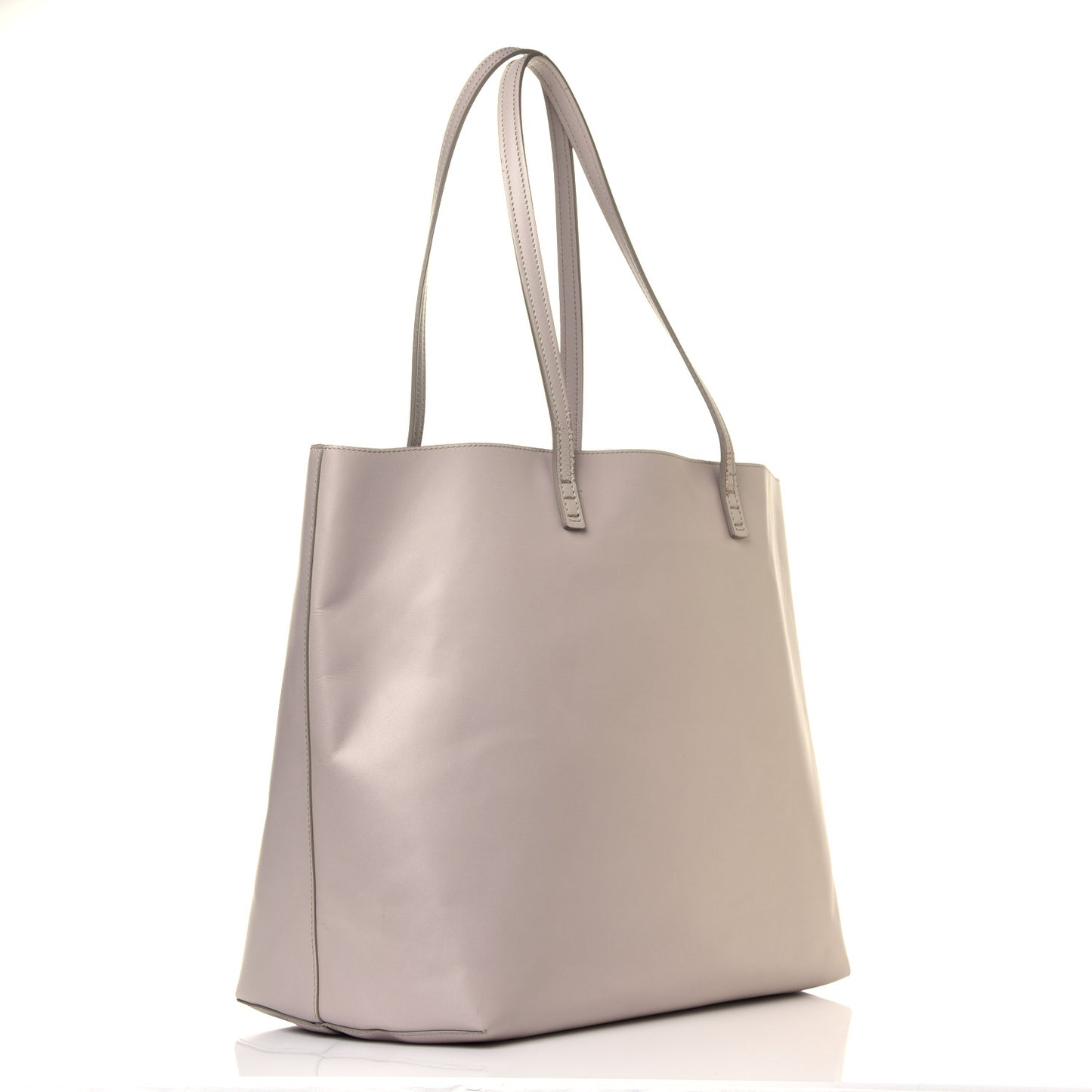Vitello Ginevra Elaphe Monster Eyes Shopping Tote Grigio Polvere Naturale