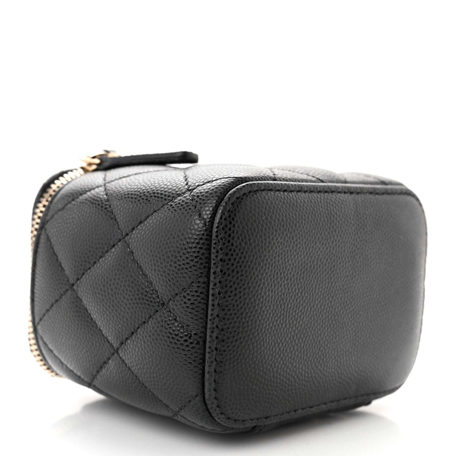 Chanel Caviar Quilted Mini Vanity Case With Chain Black 4 of 11