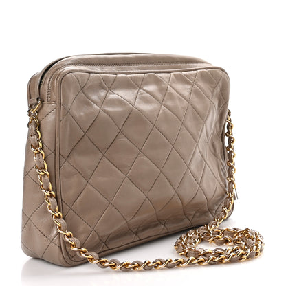 Chanel Lambskin Quilted Tassel Camera Case Beige 3 of 11
