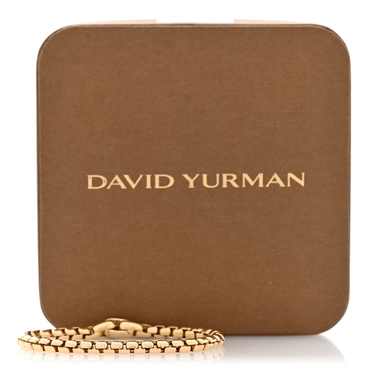 18K Yellow Gold 5.2mm DY Bel Air Box Chain Bracelet