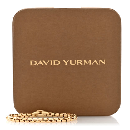 David Yurman 18K Yellow Gold 5.2mm DY Bel Air Box Chain Bracelet 4 of 4