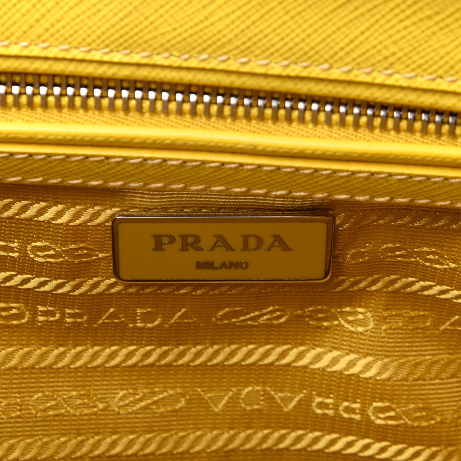 Prada Saffiano Small Galleria Double Zip Tote Soleil 11 of 20