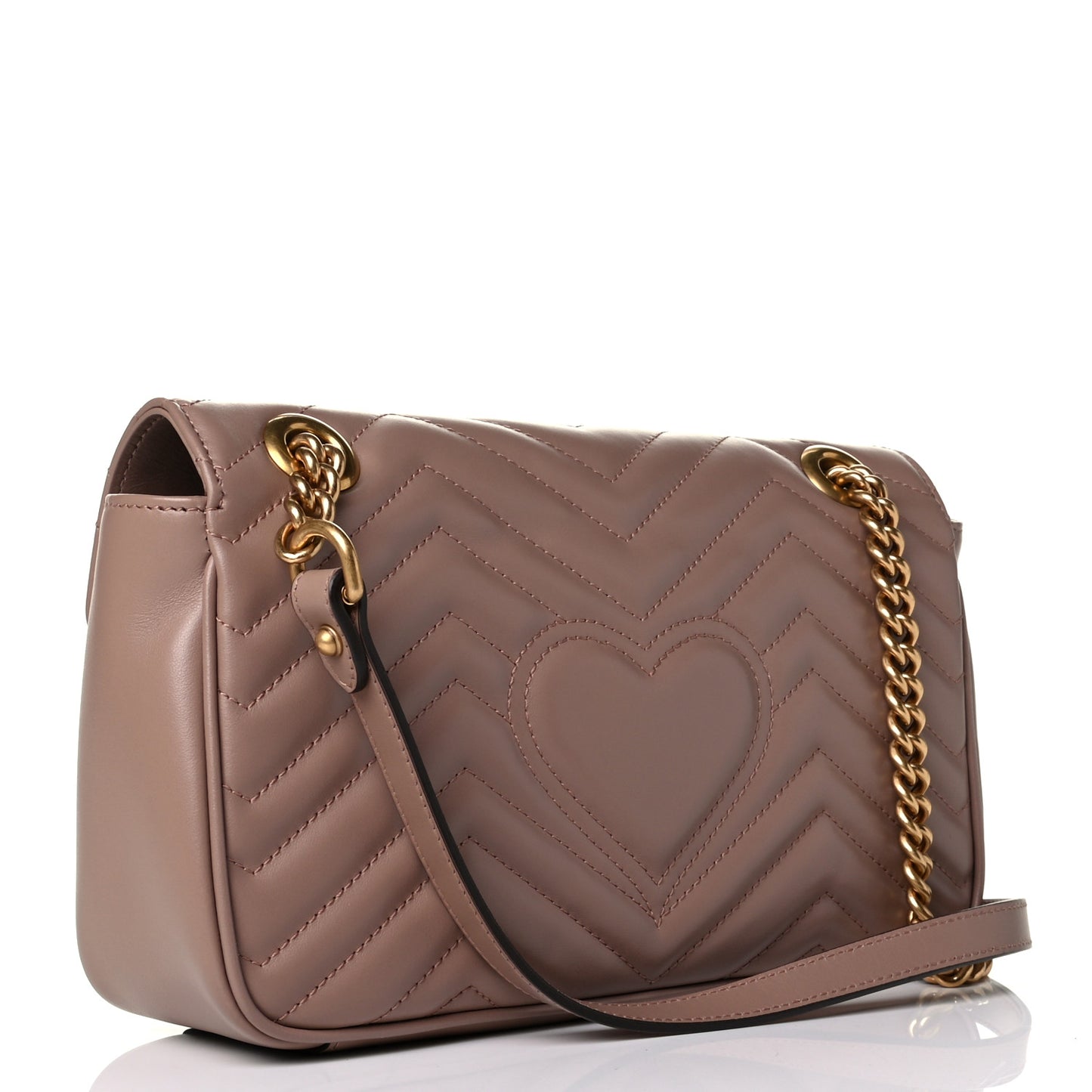 Calfskin Matelasse Small GG Marmont Shoulder Bag Porcelain Rose