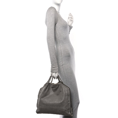 Stella McCartney Shaggy Deer Falabella Fold Over Tote Light Grey 2 of 9