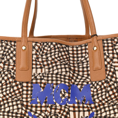MCM Visetos Medium Liz Reversible Shopper Tote Cognac 12 of 16