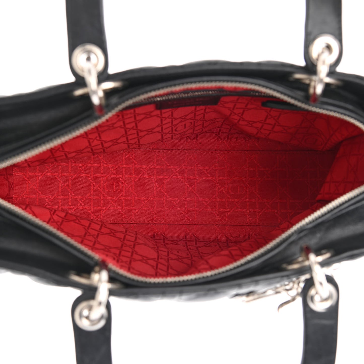 Lambskin Cannage Large Lady Dior Black