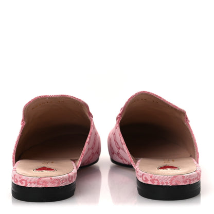 Gucci Canvas GG Monogram Nappa Womens Princetown Slippers 38 Cotton Candy Dark Cotton Candy Wild Rose 6 of 12
