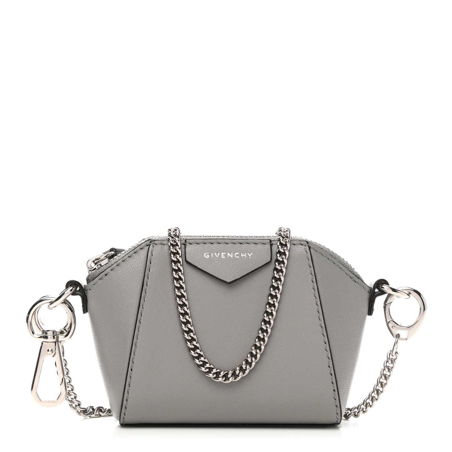 Lambskin Baby Antigona with Chain Grey