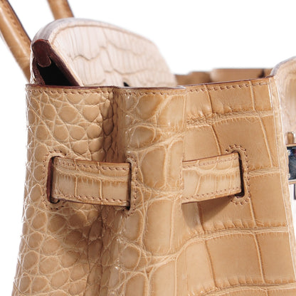 Hermes Matte Alligator Birkin 35 Poussiere 27 of 29