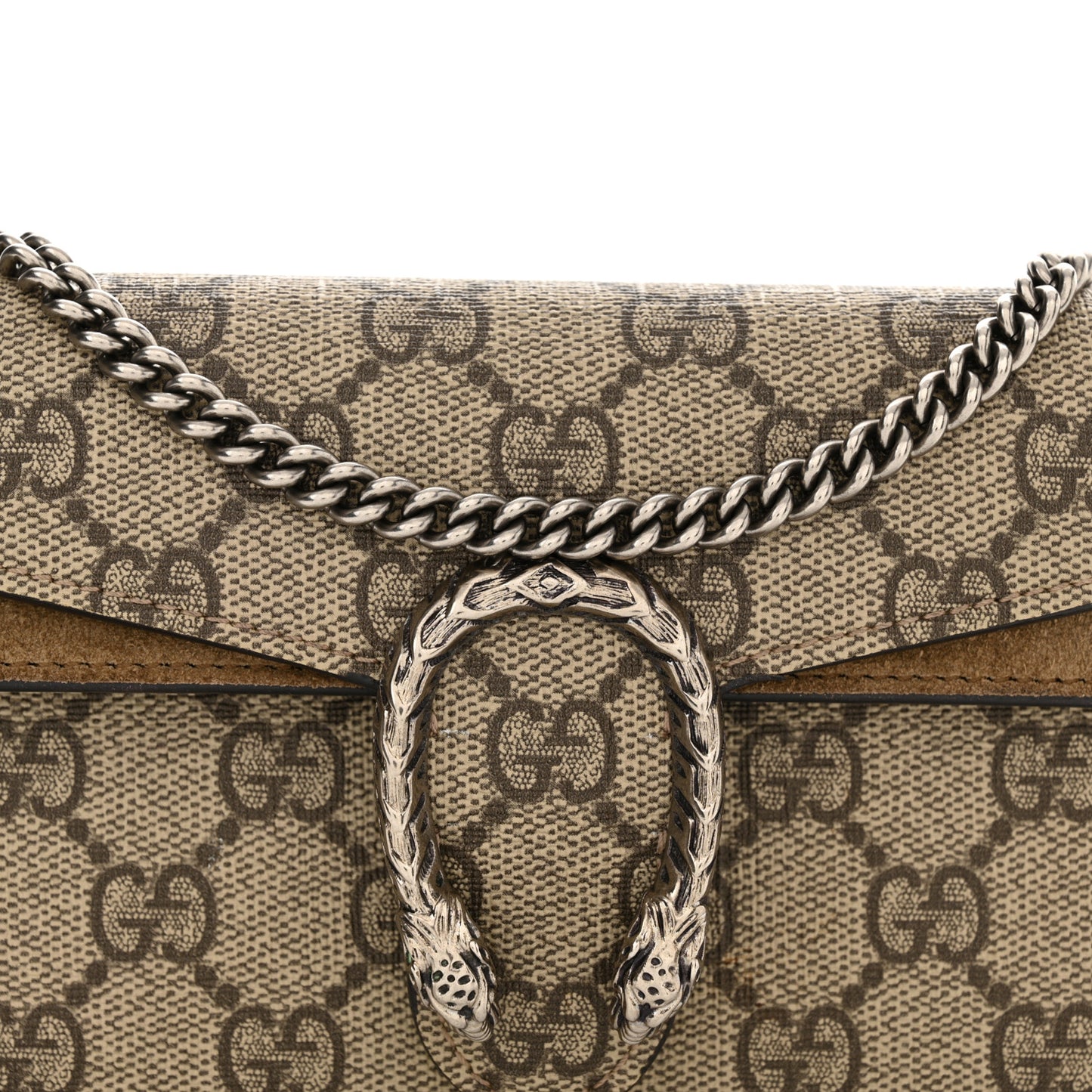 GG Supreme Monogram Super Mini Dionysus Shoulder Bag Taupe