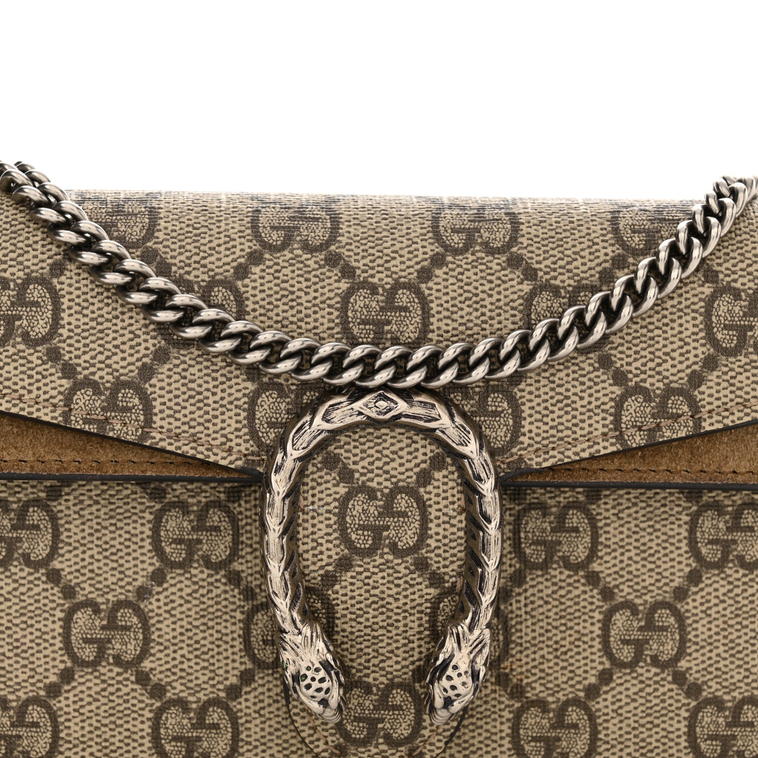 Gucci GG Supreme Monogram Super Mini Dionysus Shoulder Bag Taupe 7 of 12
