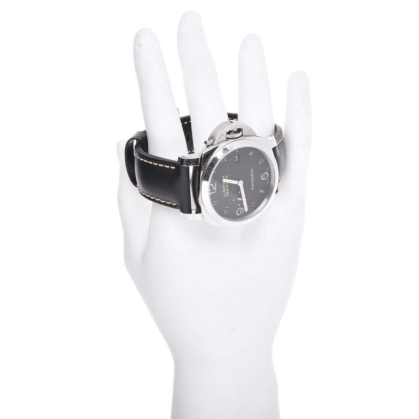 Stainless Steel Calfskin 44mm Luminor Marina 1950 Automatic Watch Black PAM00359