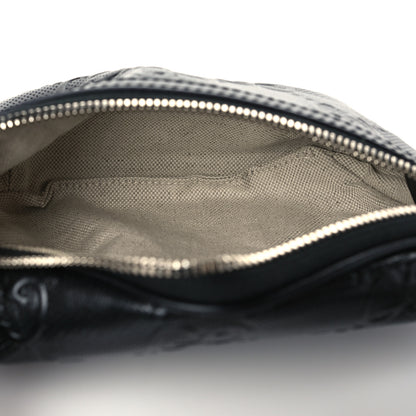 Gucci Calfskin GG Tennis Embossed Belt Bag Black 4 of 9