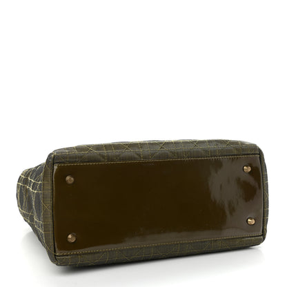 Christian Dior Coated Canvas Patent Cannage Medium Lady Dior Dark Green 4 of 9