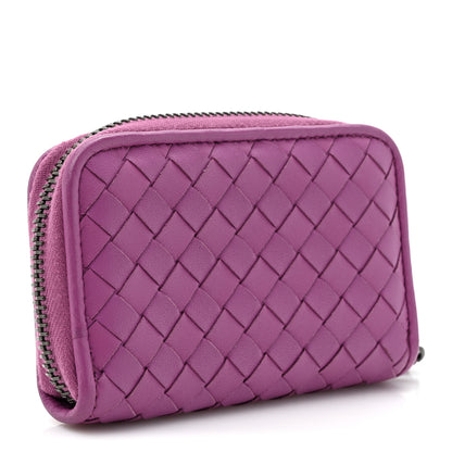 Bottega Veneta Nappa Intrecciato Zip Around Coin Purse Peony 3 of 9