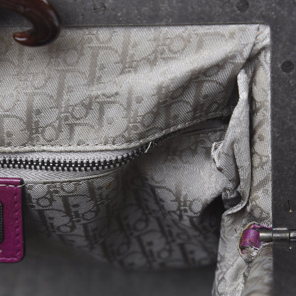 Christian Dior Calfskin Samourai 1947 Intrecciato Frame Bag Fuchsia 6 of 13