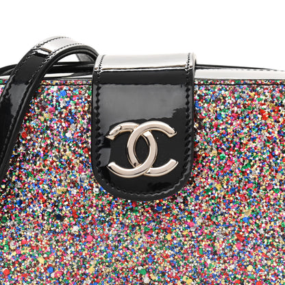 Chanel Glitter Patent Evening On The Moon Camera Case Black Multicolor 8 of 12
