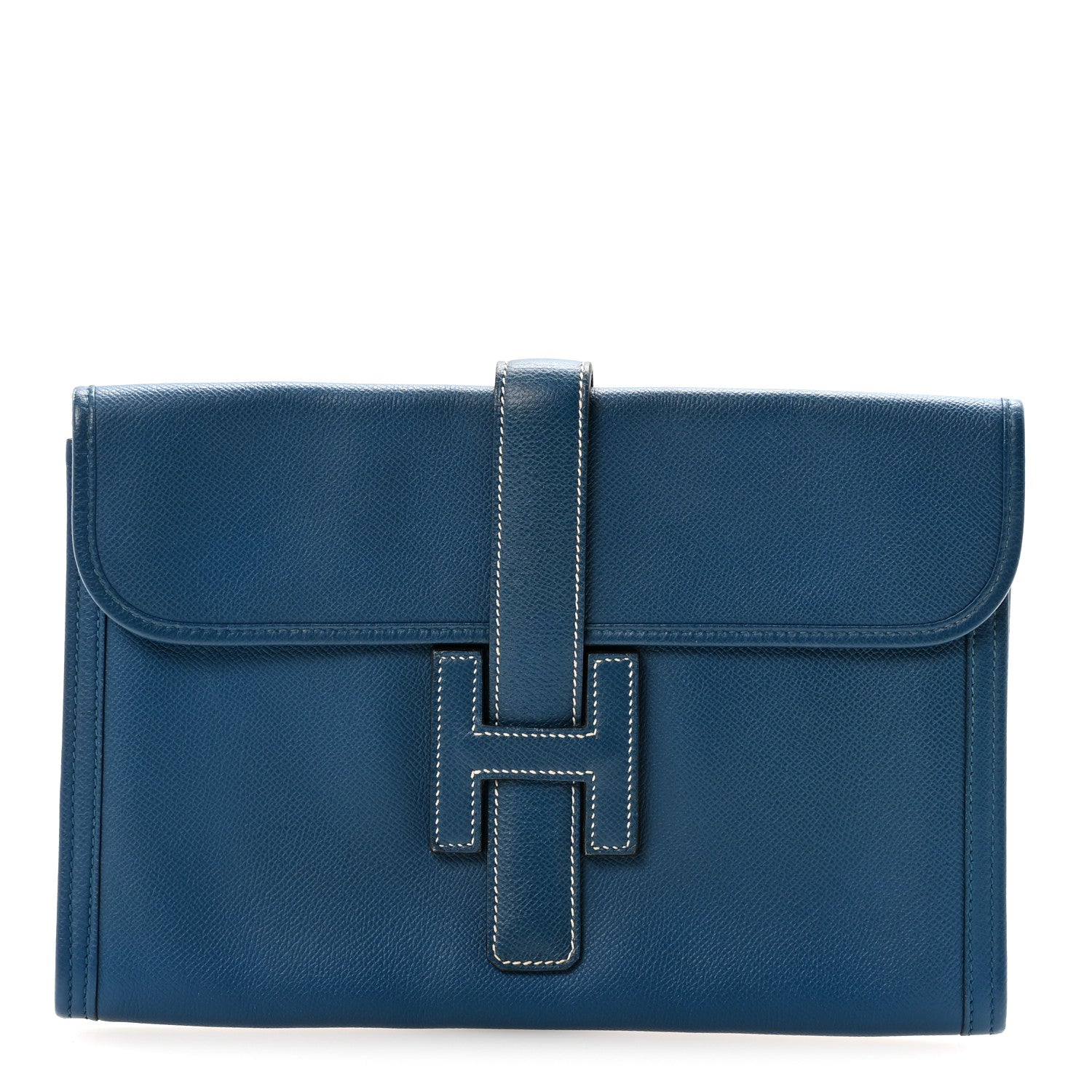 Hermes Epsom Jige PM Clutch Bleu Thalassa 1 of 6