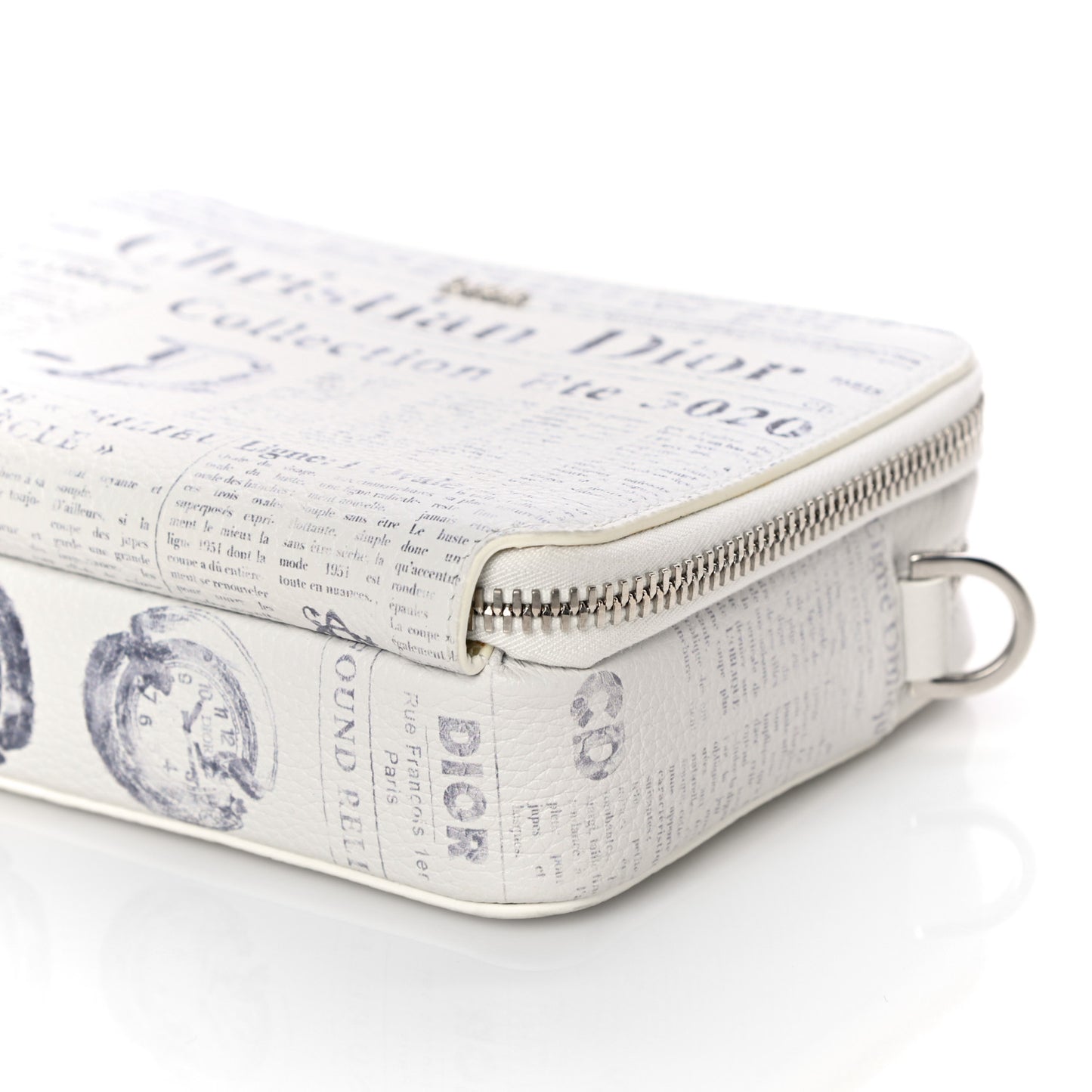 X DANIEL ARSHAM Grained Calfskin Newspaper Messenger White