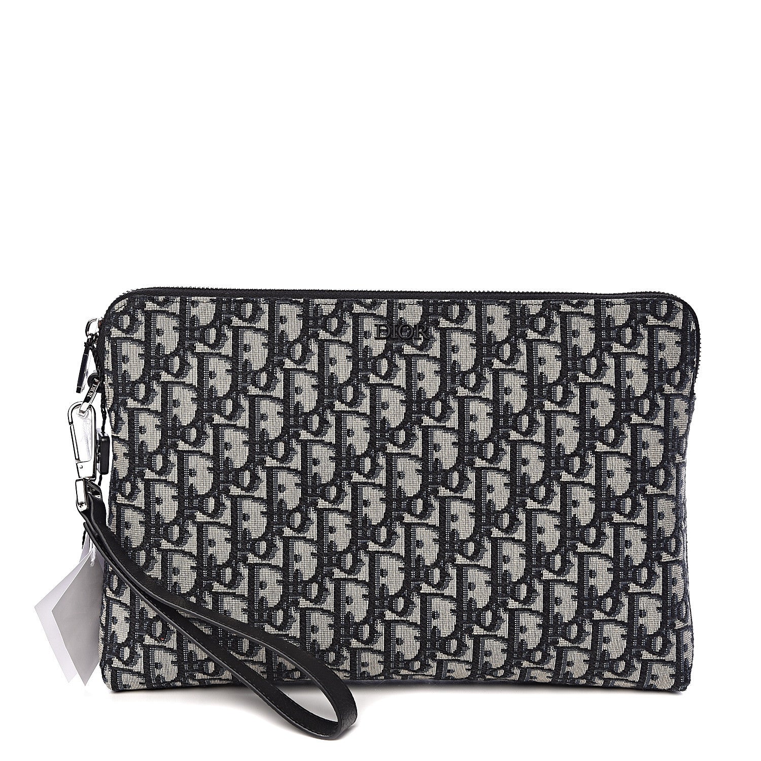 Christian Dior Oblique Pouch Clutch Blue 1 of 8