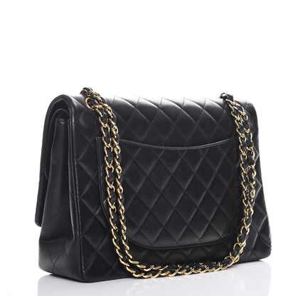 Chanel Lambskin Quilted Maxi Double Flap Black 3 of 15