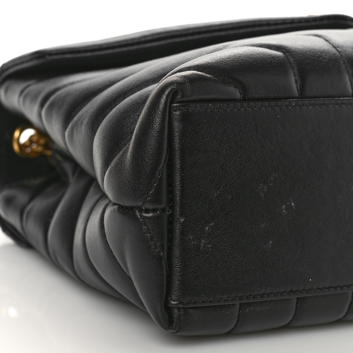 Saint Laurent Calfskin Y Quilted Monogram Small Loulou Chain Satchel Black 8 of 11