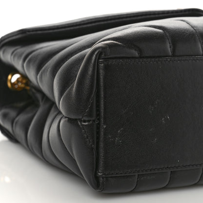 Saint Laurent Calfskin Y Quilted Monogram Small Loulou Chain Satchel Black 8 of 11