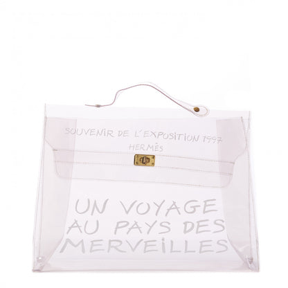 Hermes Vinyl Souvenir De L'Exposition Kelly Transparent 1 of 8