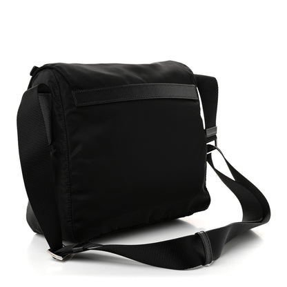 Prada Nylon Vela Saffiano Single Buckle Messenger Shoulder Bag Black 3 of 10