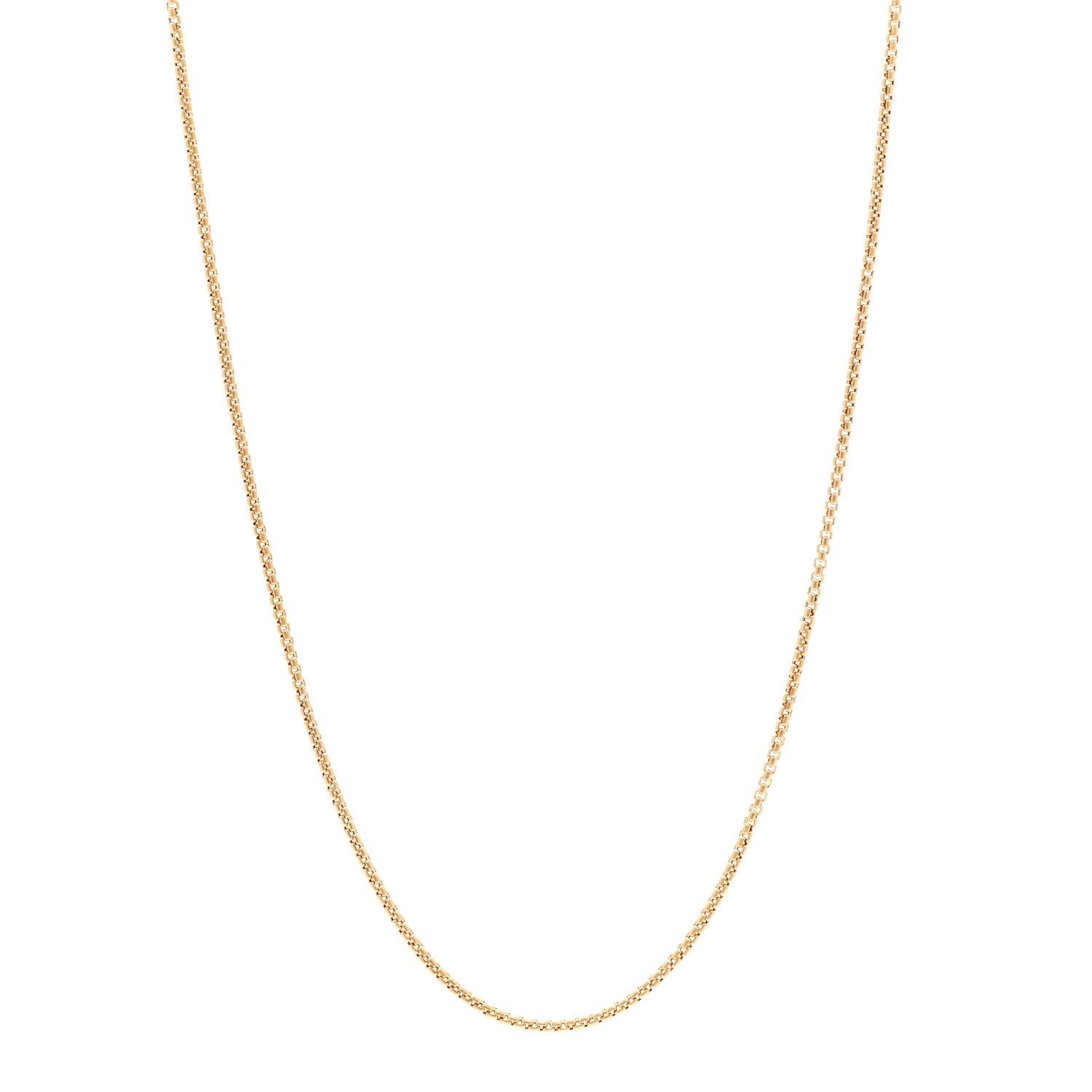 David Yurman 18K Yellow Gold 1.7mm Box Chain Necklace 18" 1 of 5