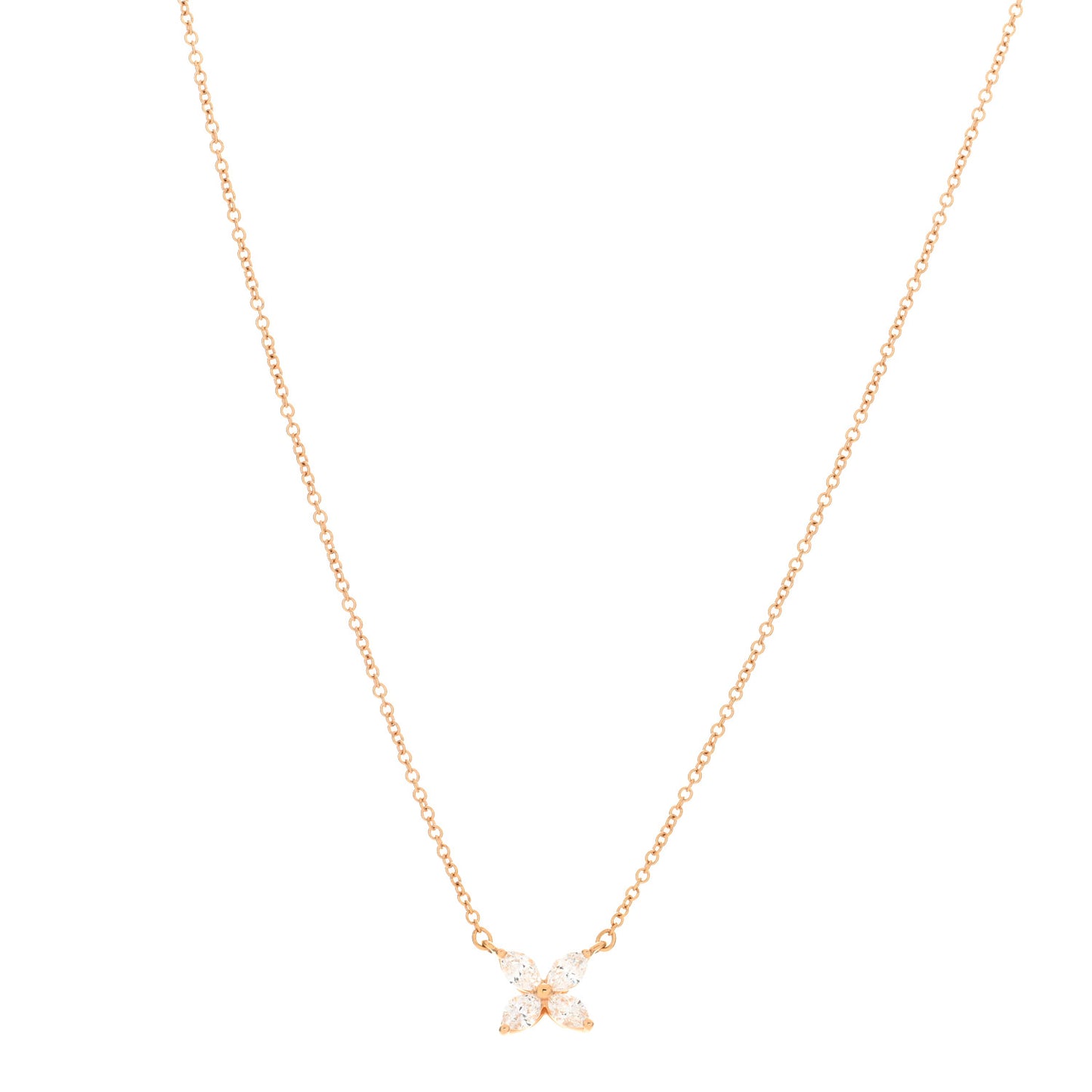 18K Rose Gold Diamond Small Victoria Necklace