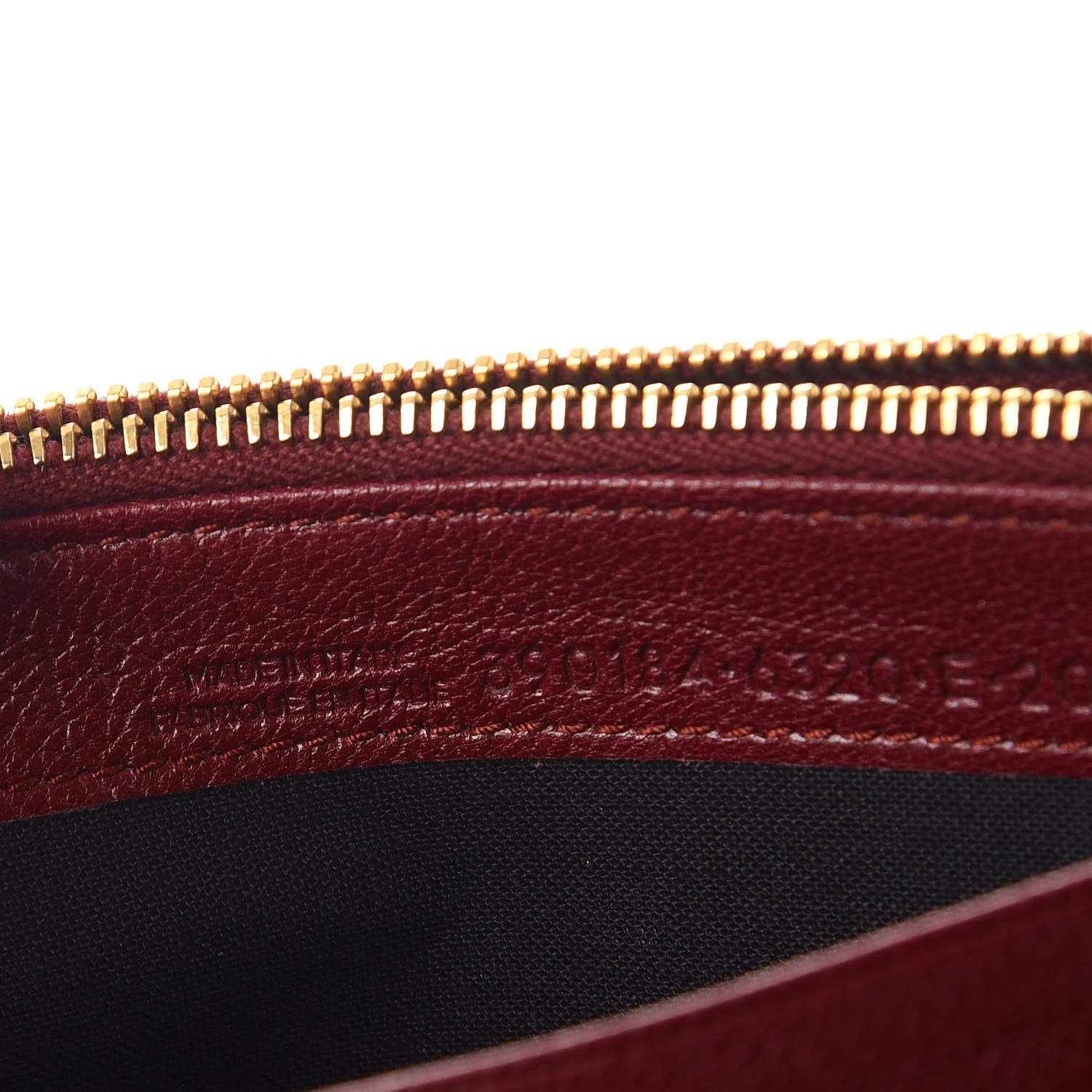 Balenciaga Chevre Gold Metallic Edge Hardware Money Wallet Bordeaux 7 of 15