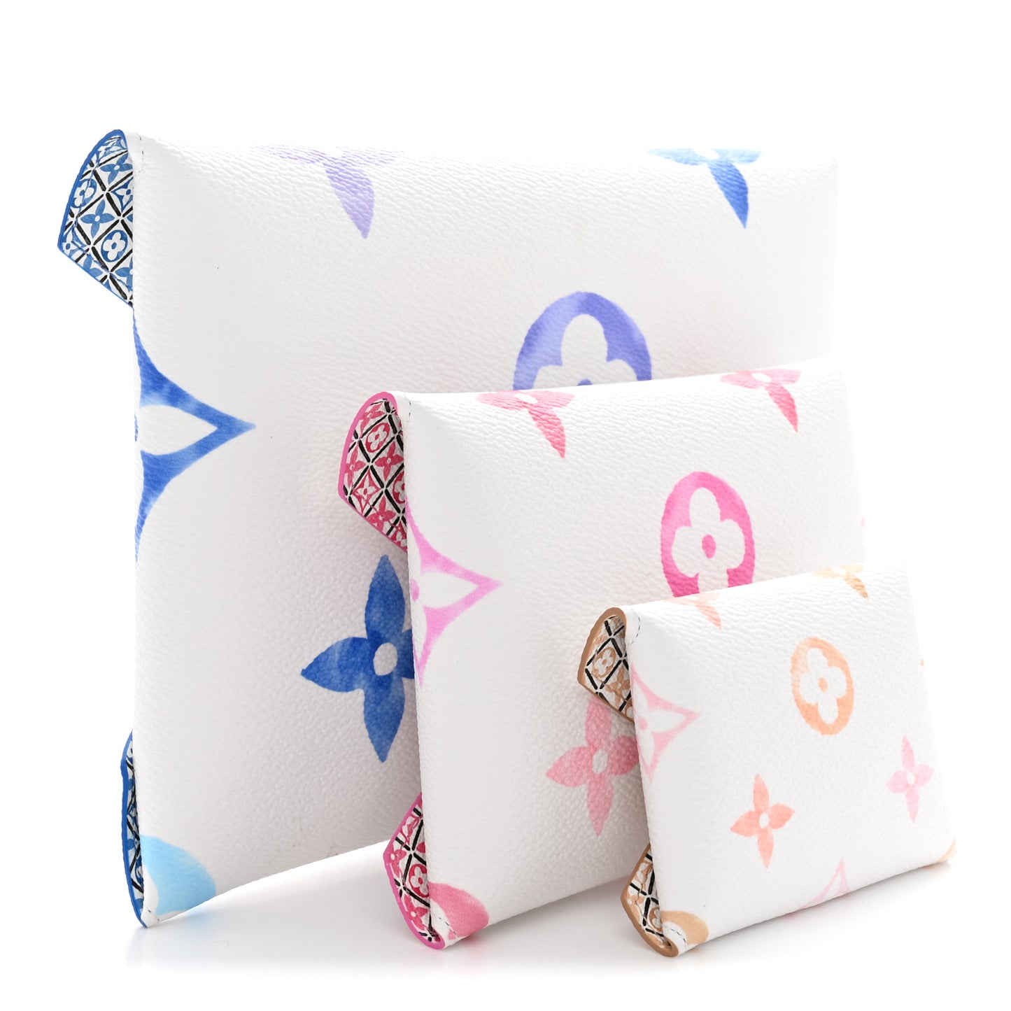 Monogram Giant By The Pool Kirigami Pochette Set Blue Rose Beige