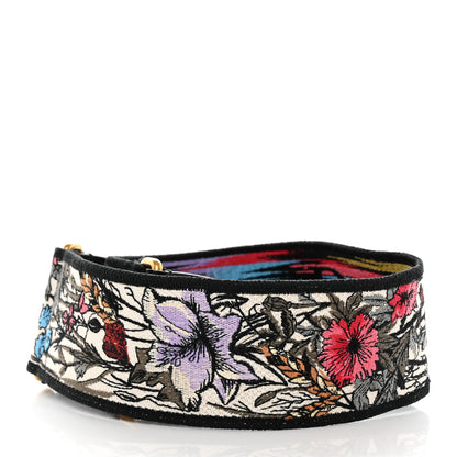 Christian Dior Canvas Embroidered Mille Fleurs Shoulder Strap Multicolor 2 of 5