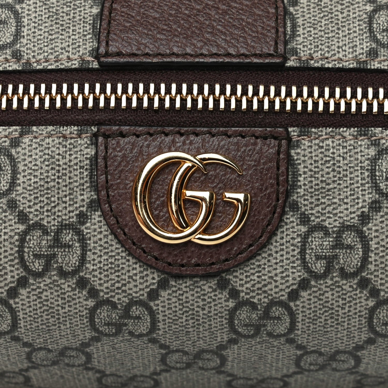 Gucci Soft GG Supreme Monogram Calfskin Medium Ophidia Cosmetic Case Beige Ebony New Acero 8 of 9